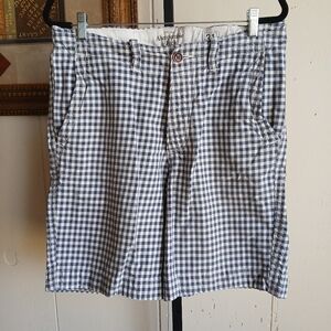 VINTAGE ABERCROMBIE & FITCH GINGHAM COTTON CHINO SHORTS SIZE 31